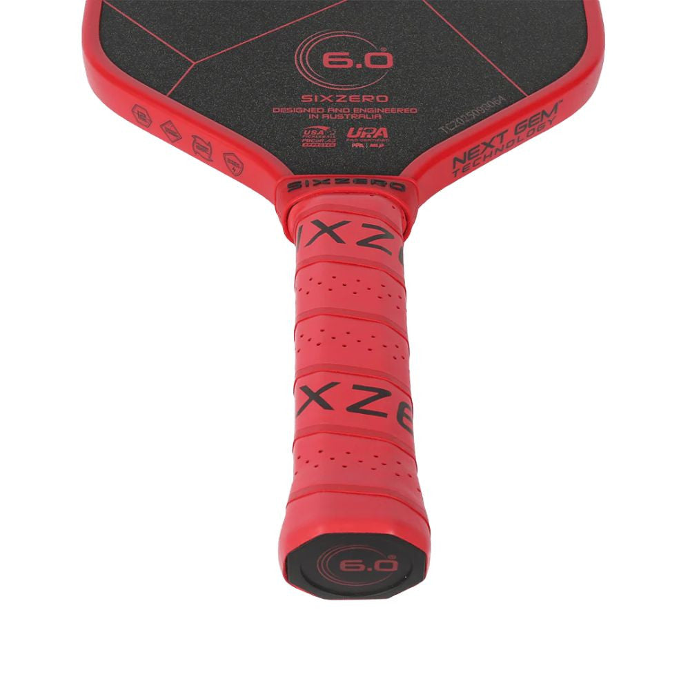 Pickleball Six Zero Ruby Pro Pickleball Paddle Red/Black