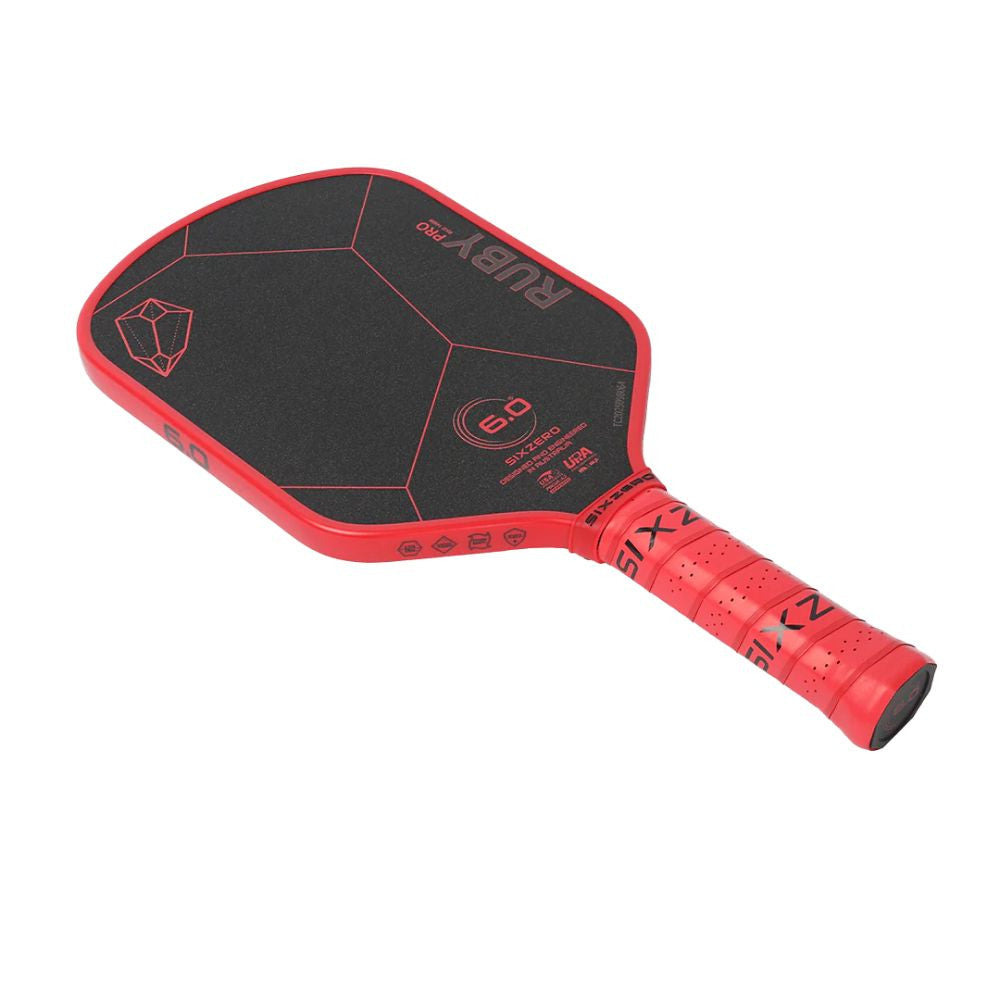 Pickleball Six Zero Ruby Pro Pickleball Paddle Red/Black