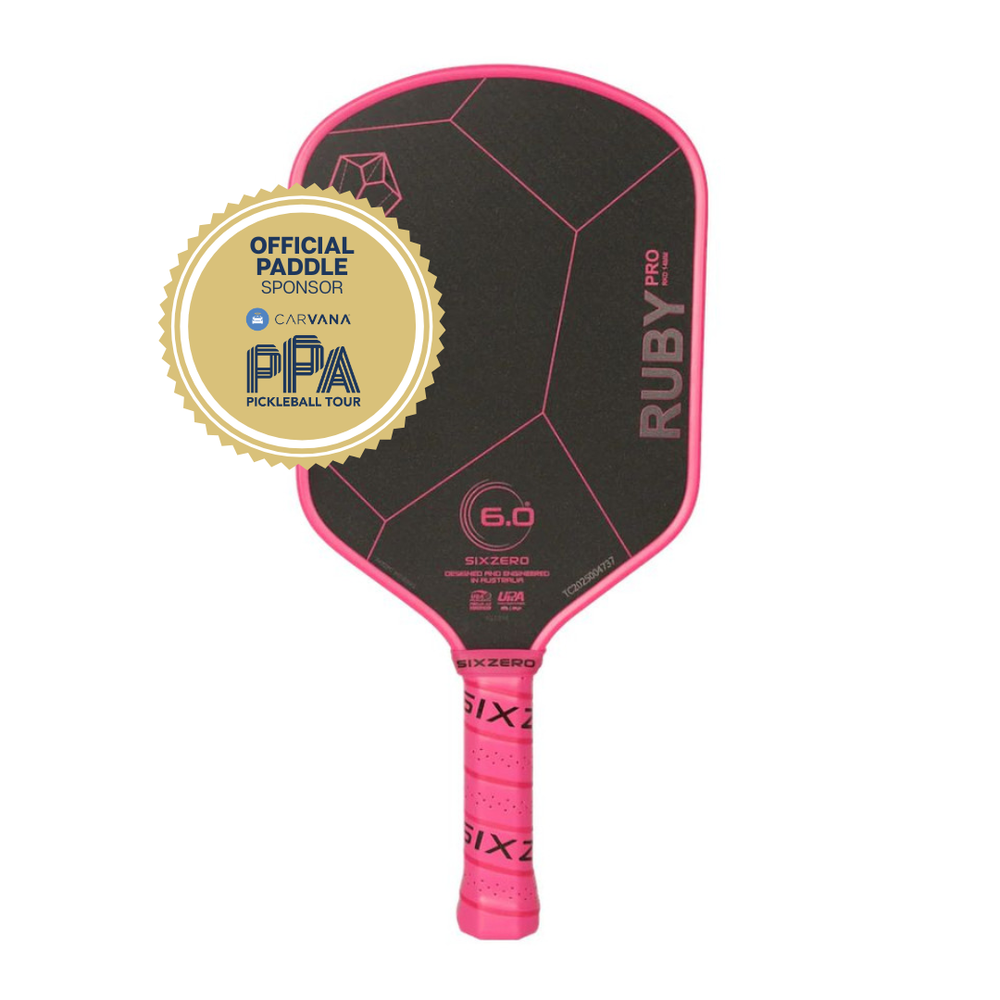 Pickleball Six Zero Ruby Pro Pickleball Paddle Red/Black