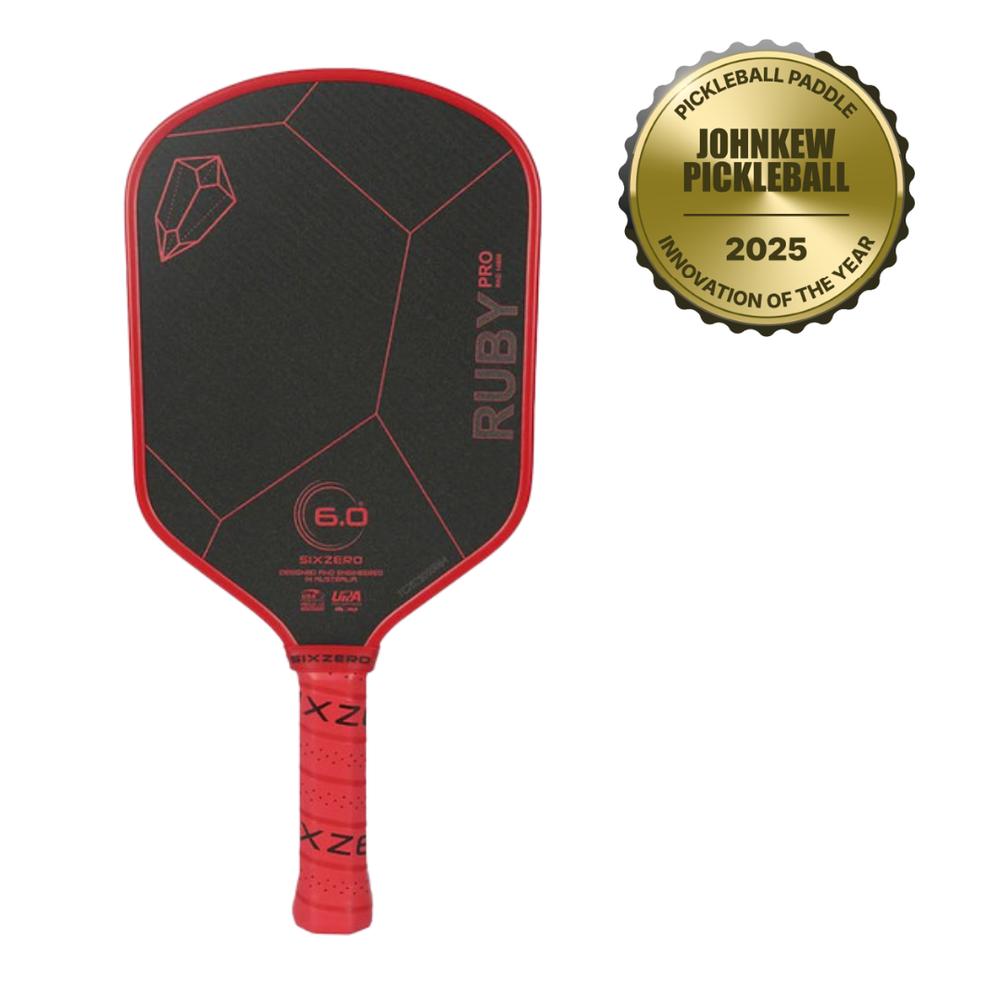 Pickleball Six Zero Ruby Pro Pickleball Paddle Red/Black