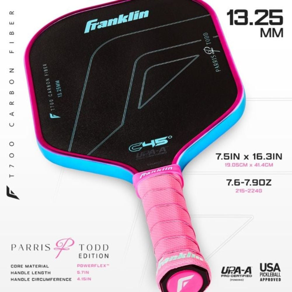 Pickleball Franklin C45 Parris Todd 13.25mm Pickleball Paddle Lilac