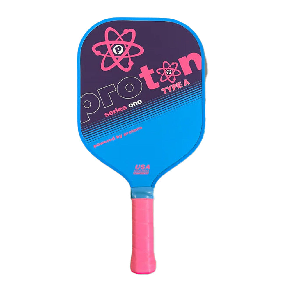 Pickleball Proton Series One Type A Square 15mm Pickleball Paddle Pink/Blue