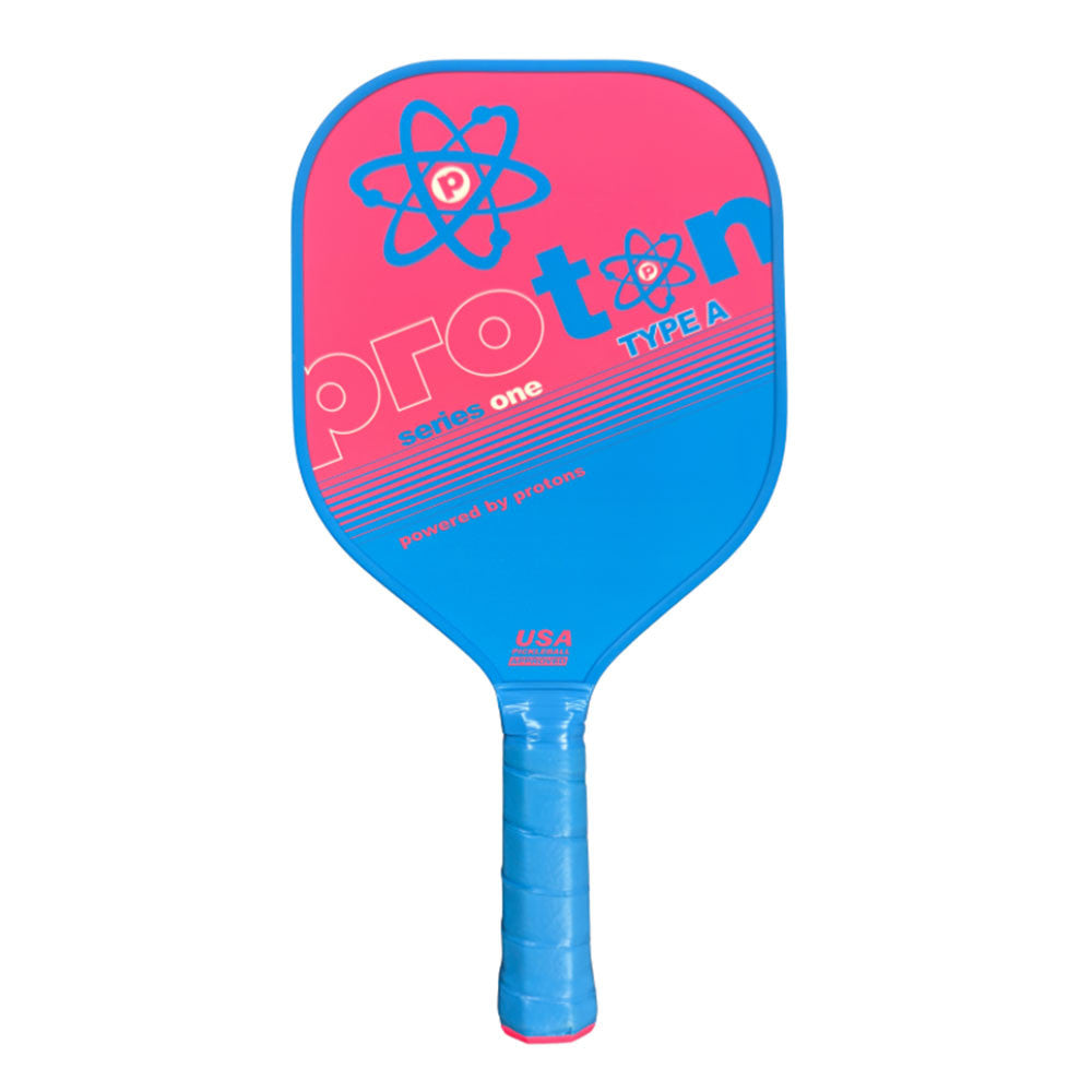 Pickleball Proton Series One Type A Square 15mm Pickleball Paddle Pink/Blue