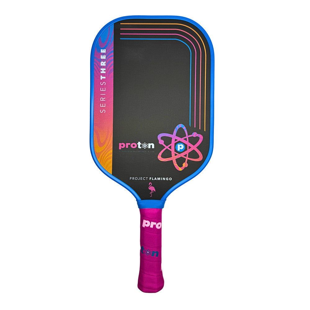 Pickleball Proton Series Three Pickleball Paddle - Project Flamingo Pink/White