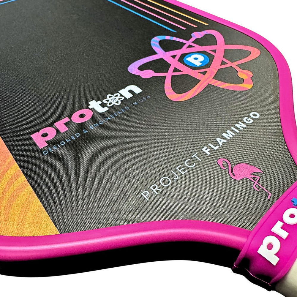 Pickleball Proton Series Three Pickleball Paddle - Project Flamingo Pink/White