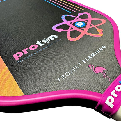 Pickleball Proton Series Three Pickleball Paddle - Project Flamingo Pink/White