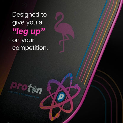 Pickleball Proton Series Three Pickleball Paddle - Project Flamingo Pink/White