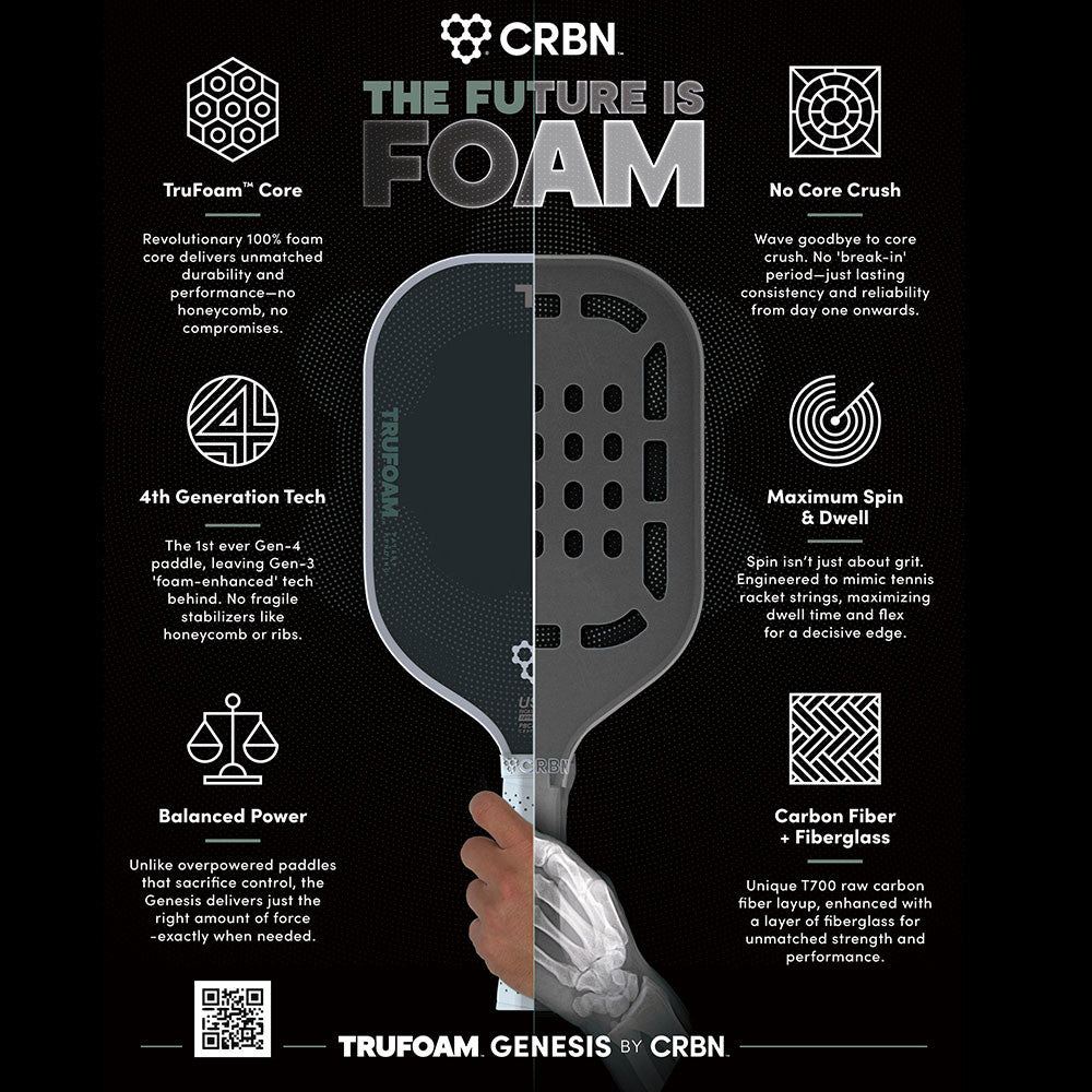 Pickleball CRBN 1 TruFoam Genesis Pickleball Paddle Black