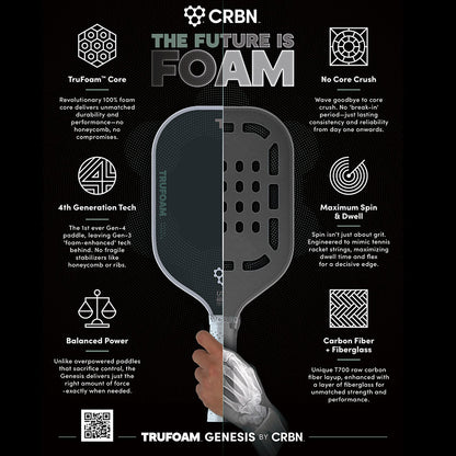 Pickleball CRBN 1 TruFoam Genesis Pickleball Paddle Black