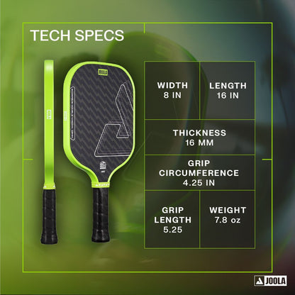 Pickleball JOOLA Scorpeus Double Vision 16mm Pickleball Paddle Green
