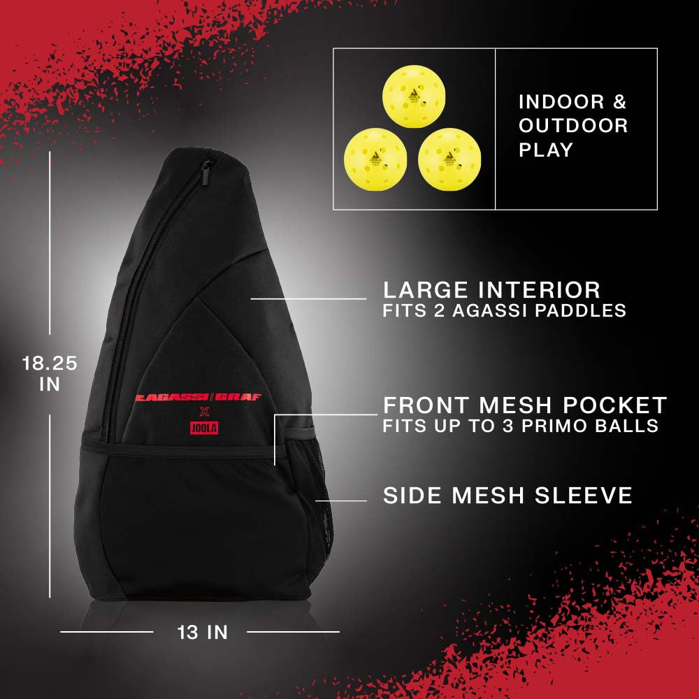 Pickleball JOOLA Agassi / Graf Champion Pickleball Set Red/Black