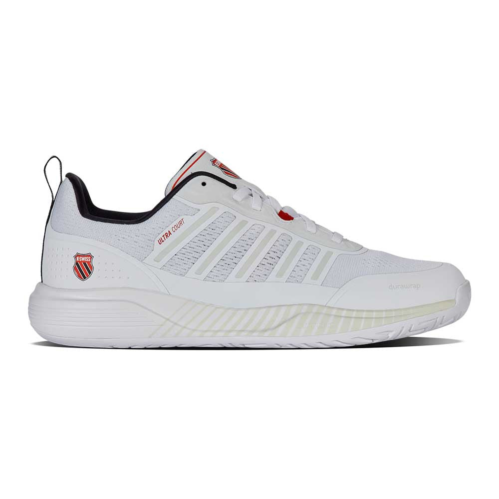 Pickleball K-Swiss Ultra Court Shoe White/Black/Mars Red