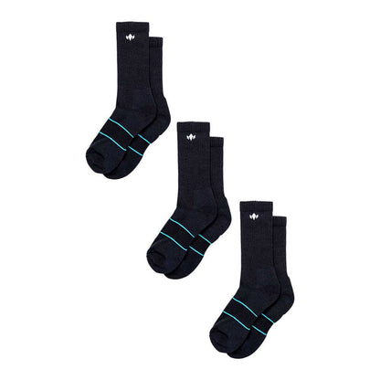 Pickleball Diadem Performance Crew Sock Black