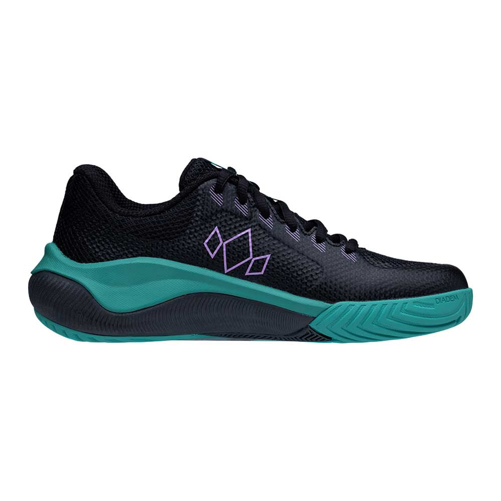 Pickleball Diadem Court Flo Court Shoes -  Unisex Black/Teal