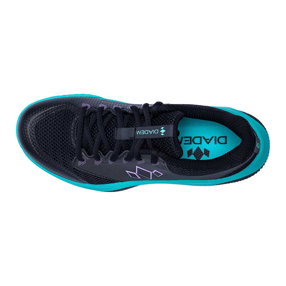 Pickleball Diadem Court Flo Court Shoes -  Unisex Black/Teal