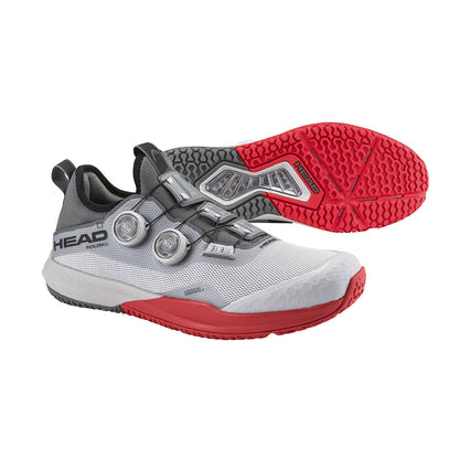 Pickleball HEAD Motion Pro BOA Pickleball Shoe, Light Grey/Red Light Grey/Red