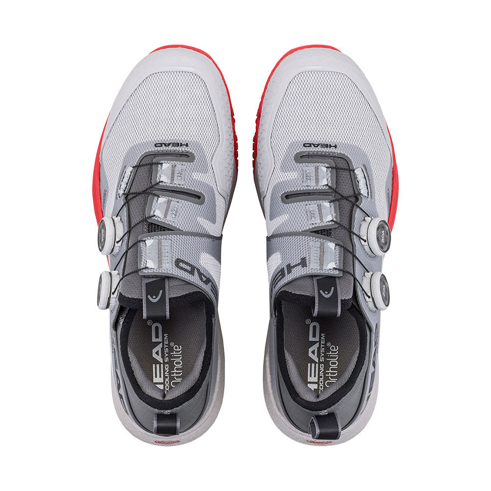 Pickleball HEAD Motion Pro BOA Pickleball Shoe, Light Grey/Red Light Grey/Red