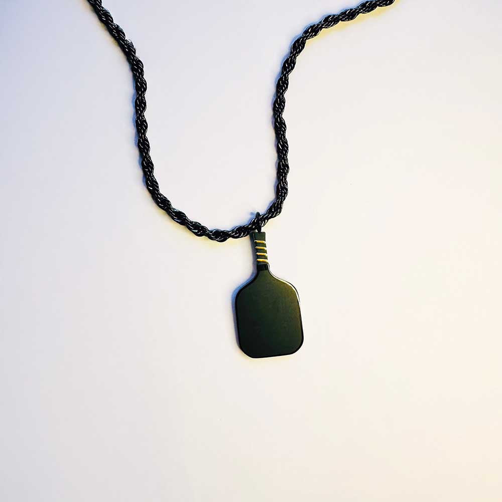 Pickleball The Dainty Dinker The Put Away Pickleball Necklace Black