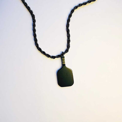 Pickleball The Dainty Dinker The Put Away Pickleball Necklace Black