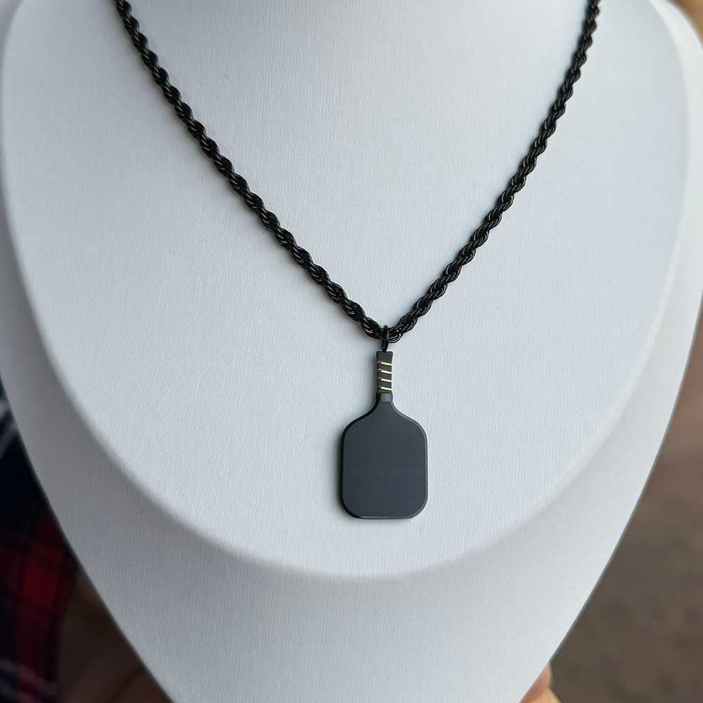 Pickleball The Dainty Dinker The Put Away Pickleball Necklace Black