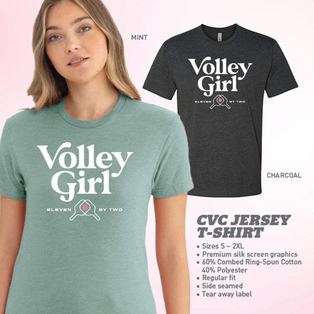 Pickleball ZER002 Volley Girl T-Shirt - Unisex Charcoal