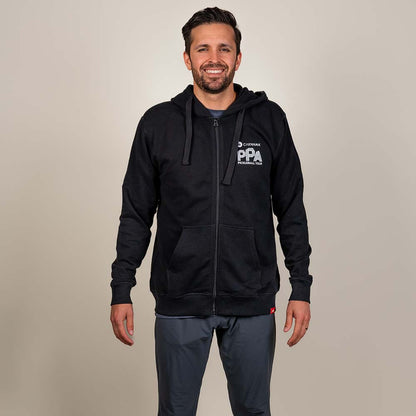 Pickleball PPa Buxton Fleece Zip Hoodie - Unisex Jet Black