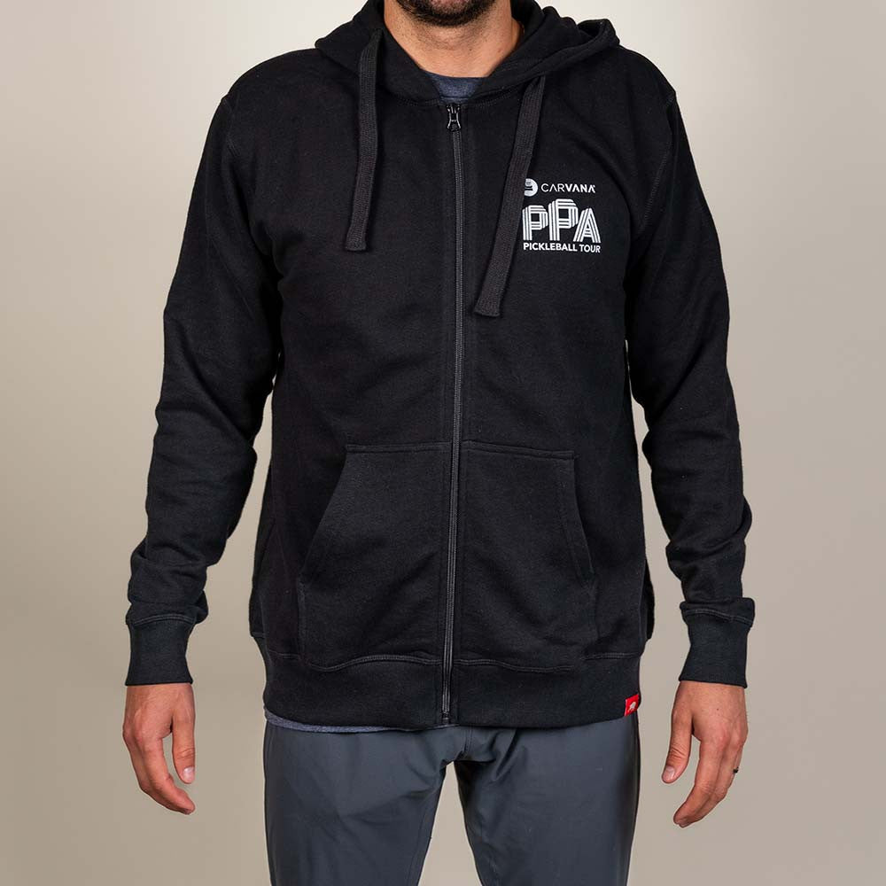 Pickleball PPa Buxton Fleece Zip Hoodie - Unisex Jet Black