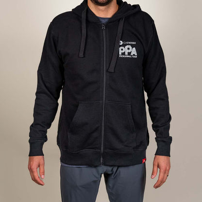 Pickleball PPa Buxton Fleece Zip Hoodie - Unisex Jet Black