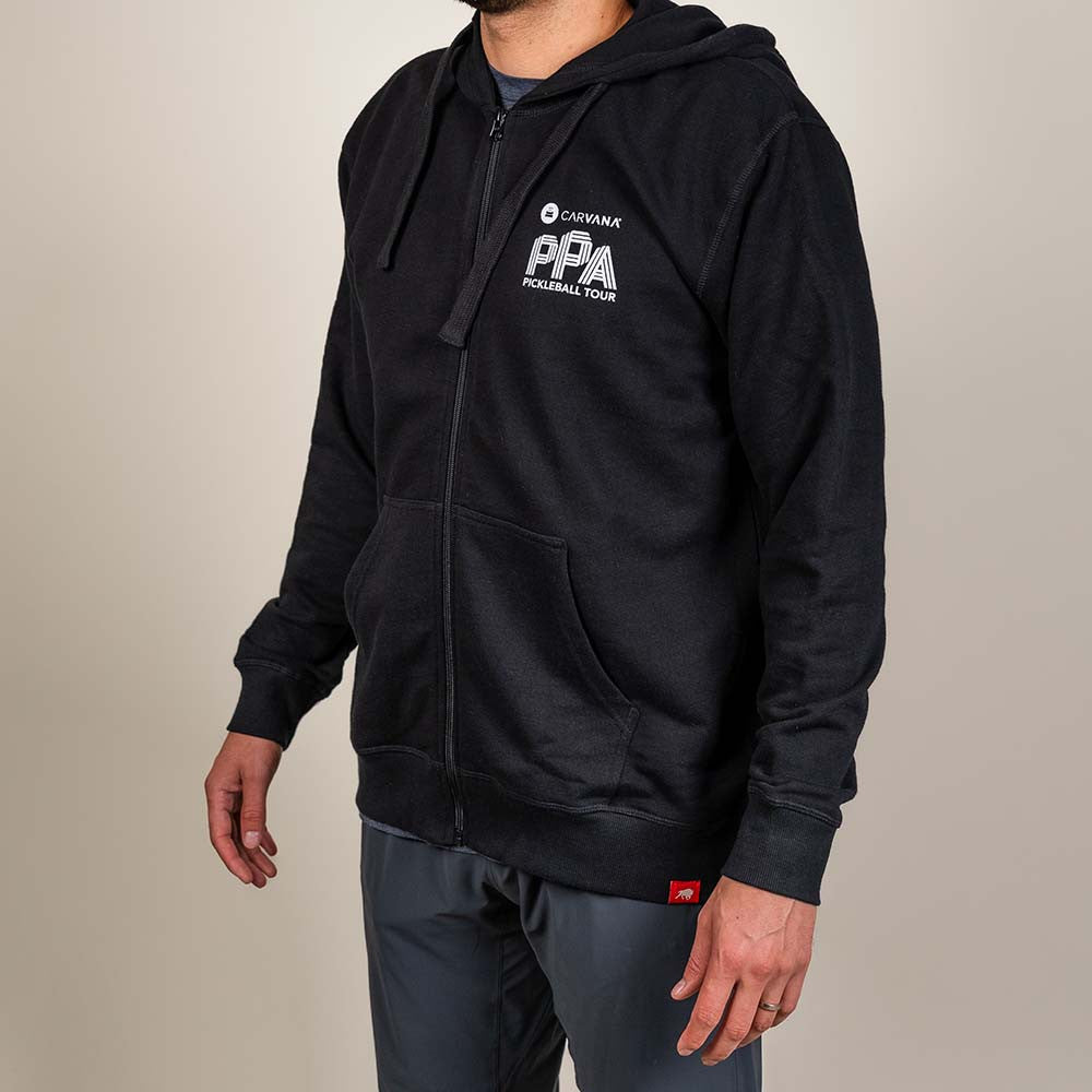 Pickleball PPa Buxton Fleece Zip Hoodie - Unisex Jet Black