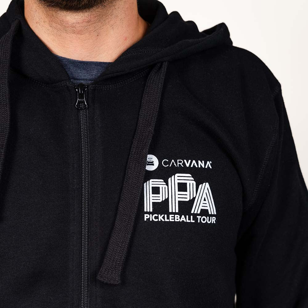 Pickleball PPa Buxton Fleece Zip Hoodie - Unisex Jet Black