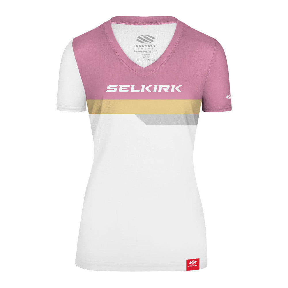Pickleball Selkirk Legacy Line Short Sleeve V-Neck Shirt Gray