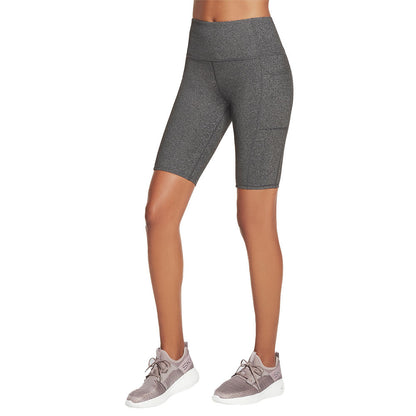 Pickleball Skechers GO WALK Wear High-Waisted 10" Bike Shorts Charcoal Grey