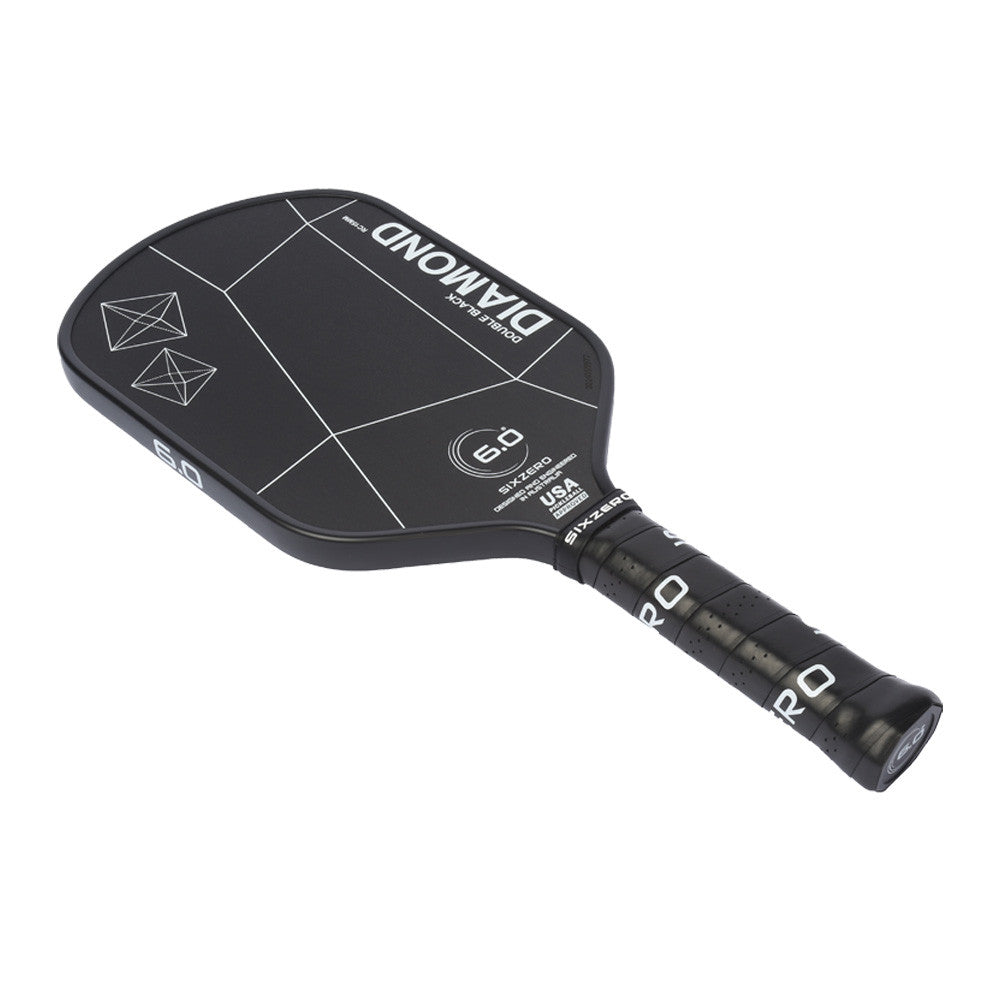 Pickleball Six Zero Double Black Diamond Elongated Pickleball Paddle Black