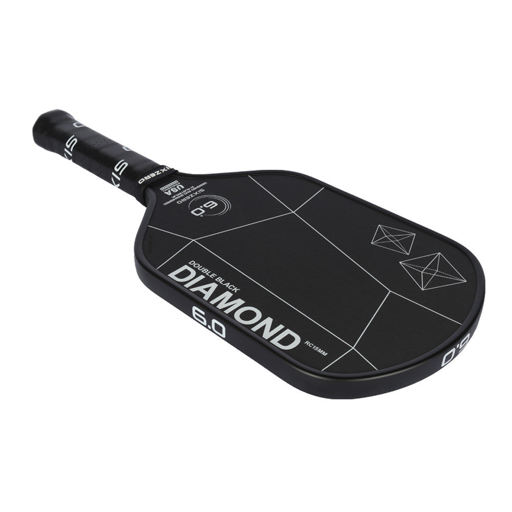 Pickleball Six Zero Double Black Diamond Elongated Pickleball Paddle Black