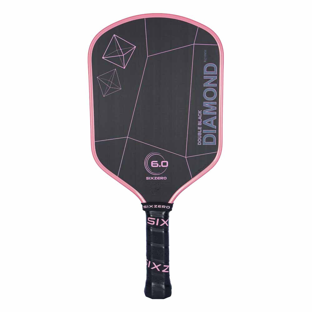 Pickleball Six Zero Double Black Diamond Control 16mm Paddle Black