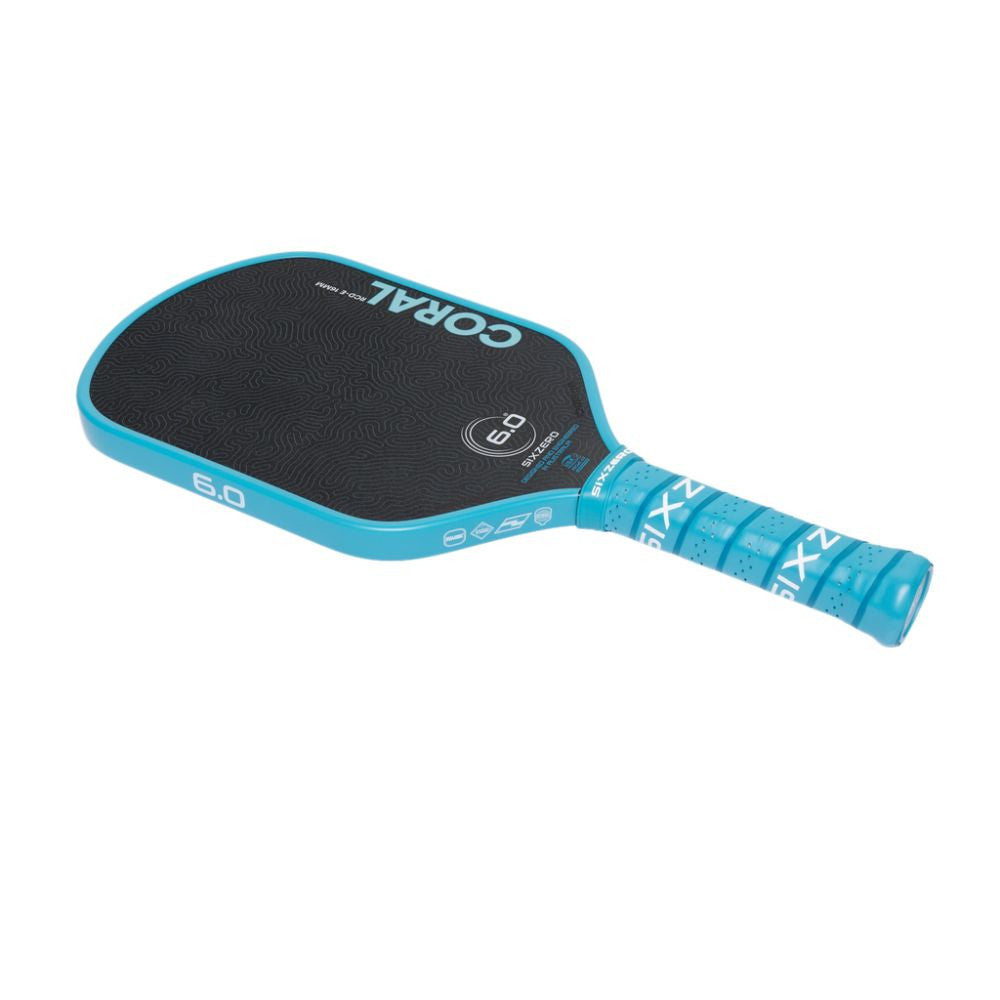 Pickleball Six Zero Coral 16mm Elongated Pickleball Paddle Pink