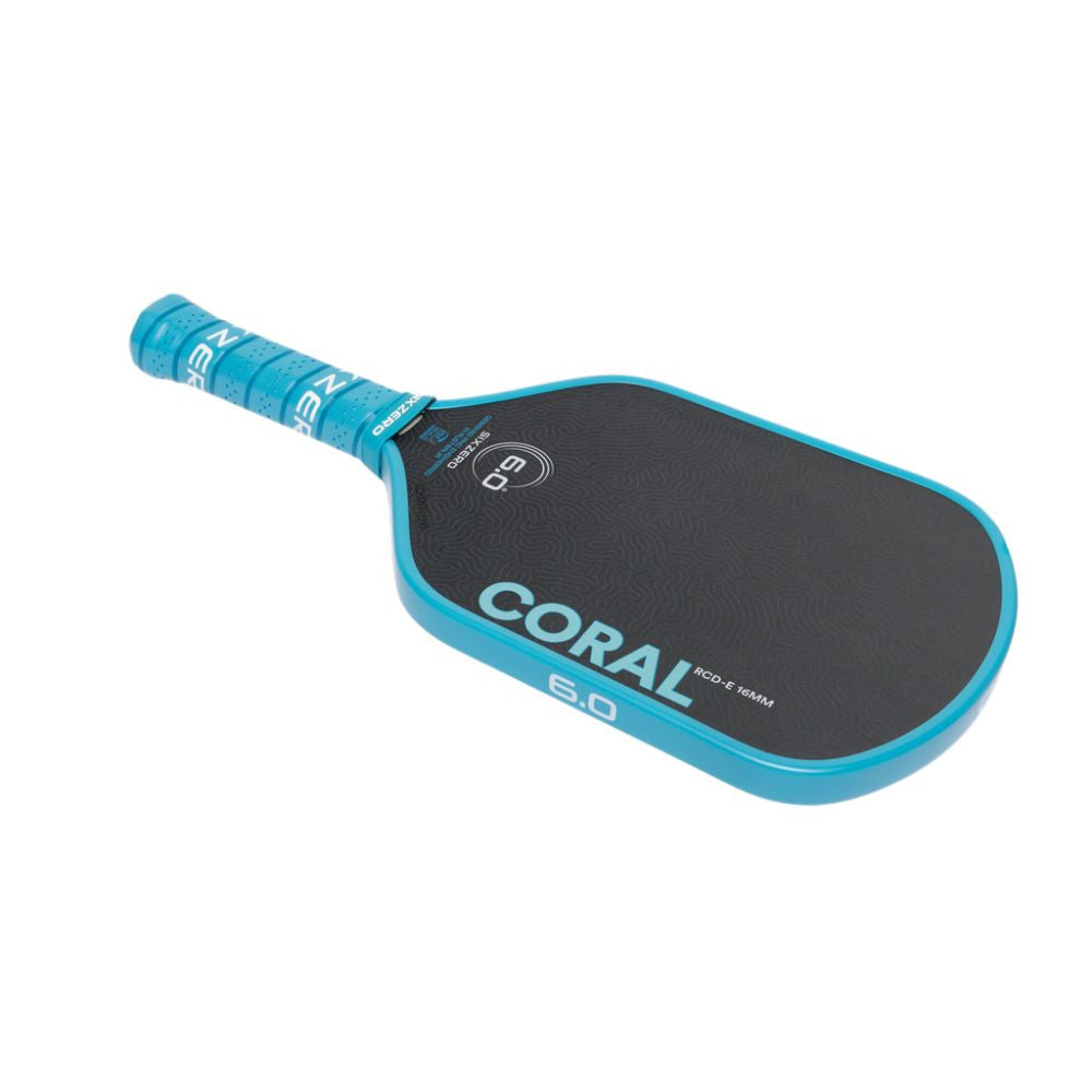 Pickleball Six Zero Coral 16mm Elongated Pickleball Paddle Pink