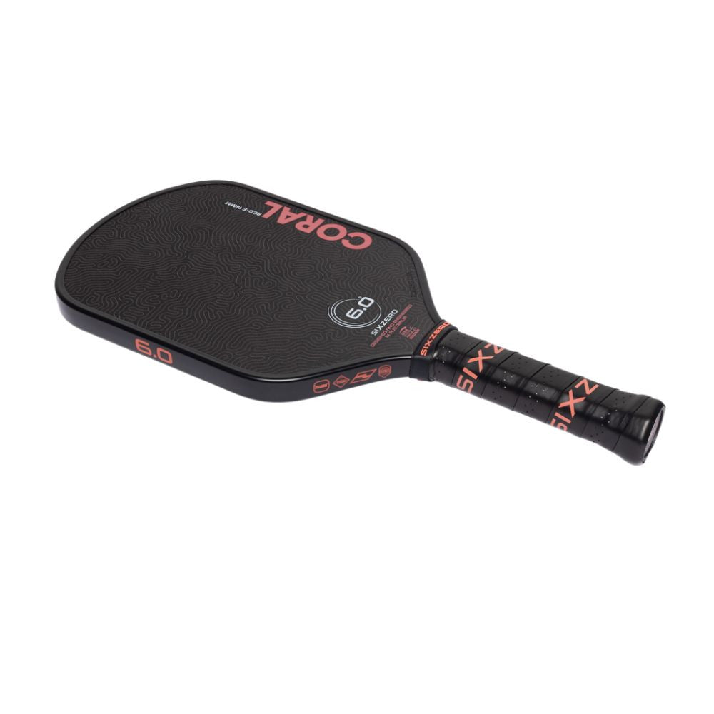 Pickleball Six Zero Coral 16mm Elongated Pickleball Paddle Pink