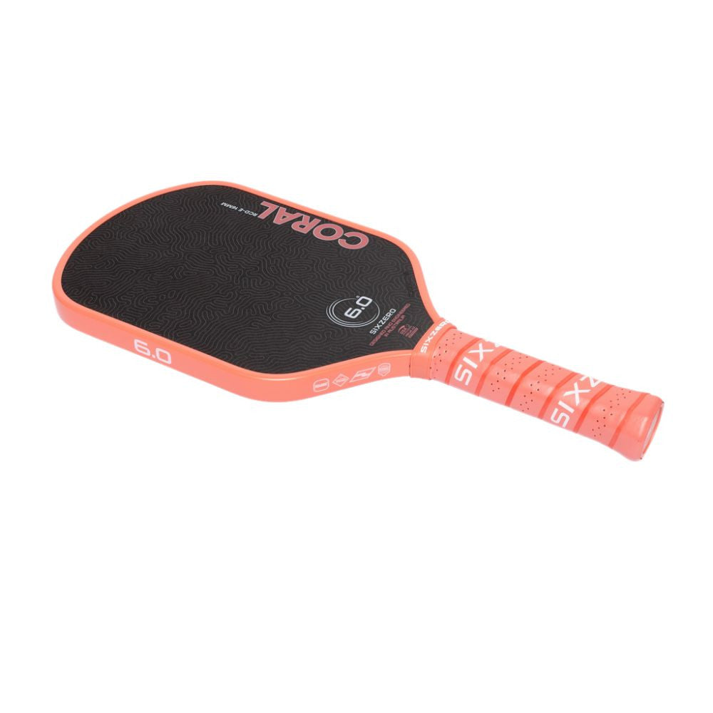 Pickleball Six Zero Coral 16mm Elongated Pickleball Paddle Pink