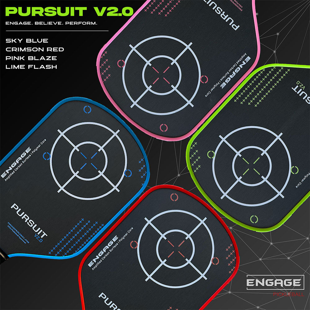 Pickleball Engage Pursuit V2.0 Pickleball Paddle Crimson Red
