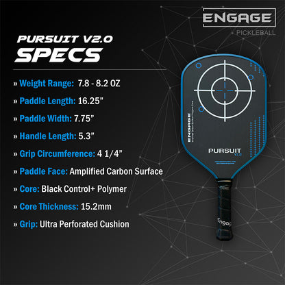 Pickleball Engage Pursuit V2.0 Pickleball Paddle Crimson Red