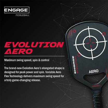 Pickleball Engage Evolution Aero Pickleball Paddle Scarlet Red