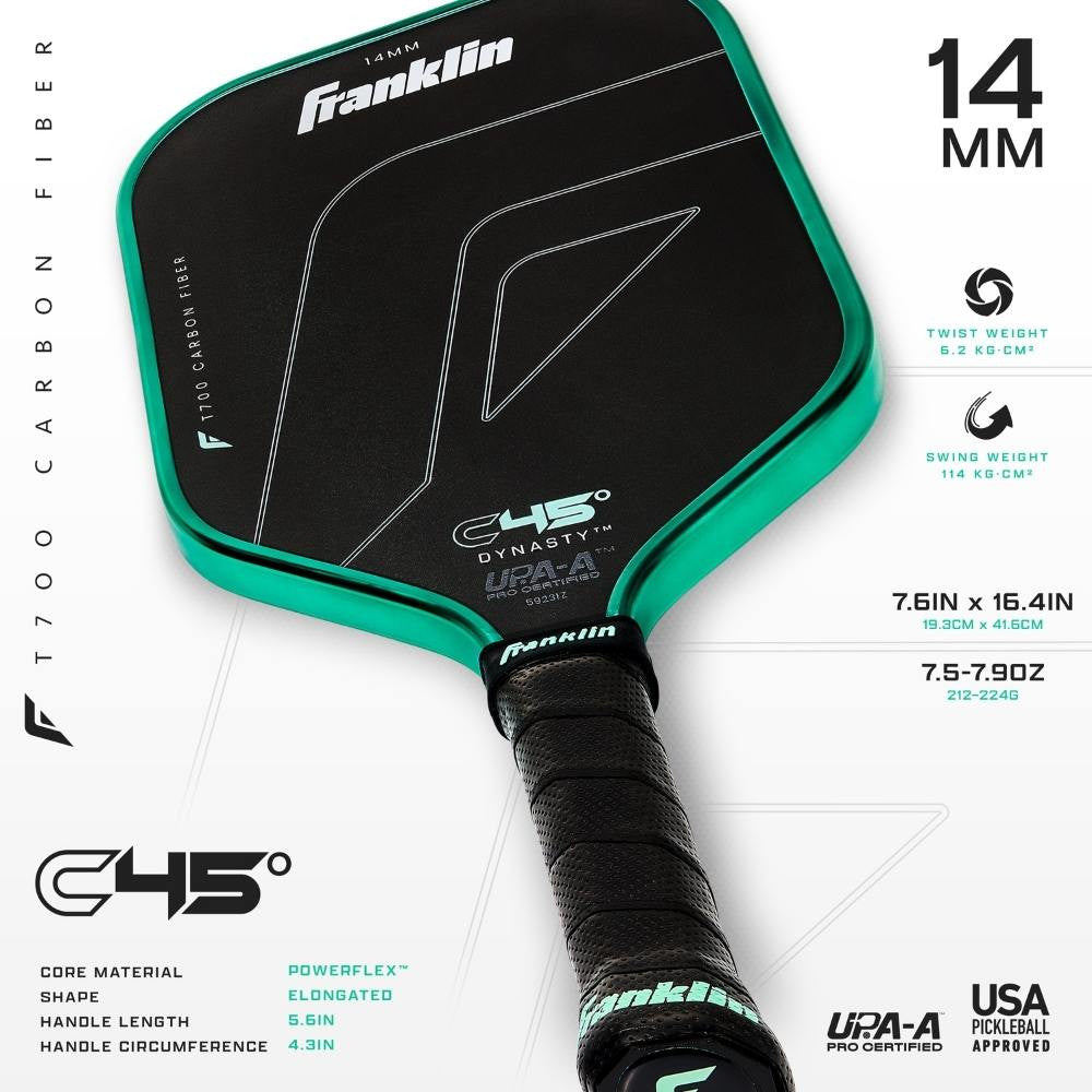 Pickleball Franklin C45 Dynasty 14mm Pickleball Paddle Red