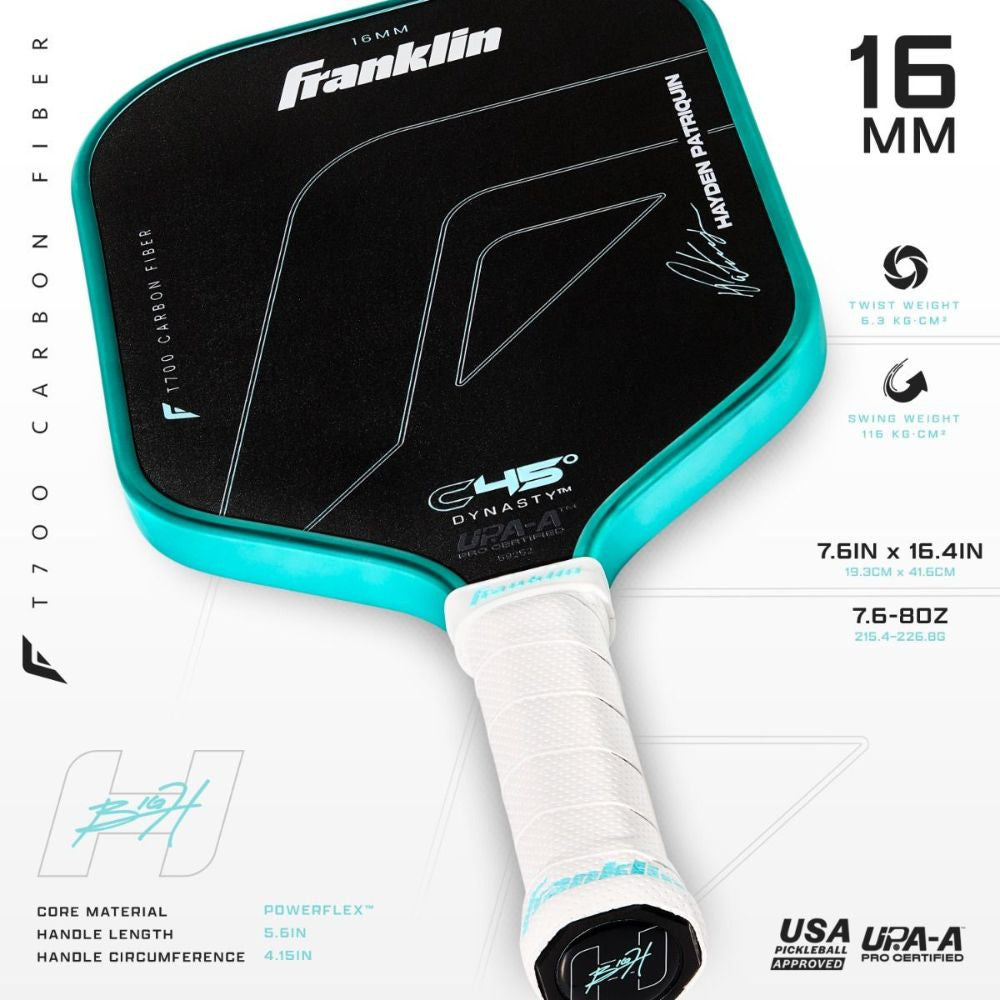 Pickleball Franklin C45 Hayden Patriquin 16mm Pickleball Paddle