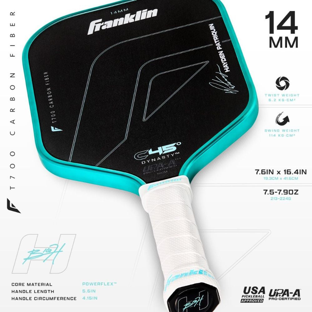 Pickleball Franklin C45 Hayden Patriquin 14mm Pickleball Paddle