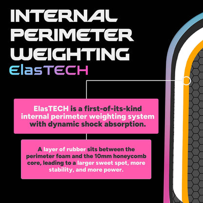 Pickleball FRIDAY Fever 102 Elongated Pickleball Paddle Stealth