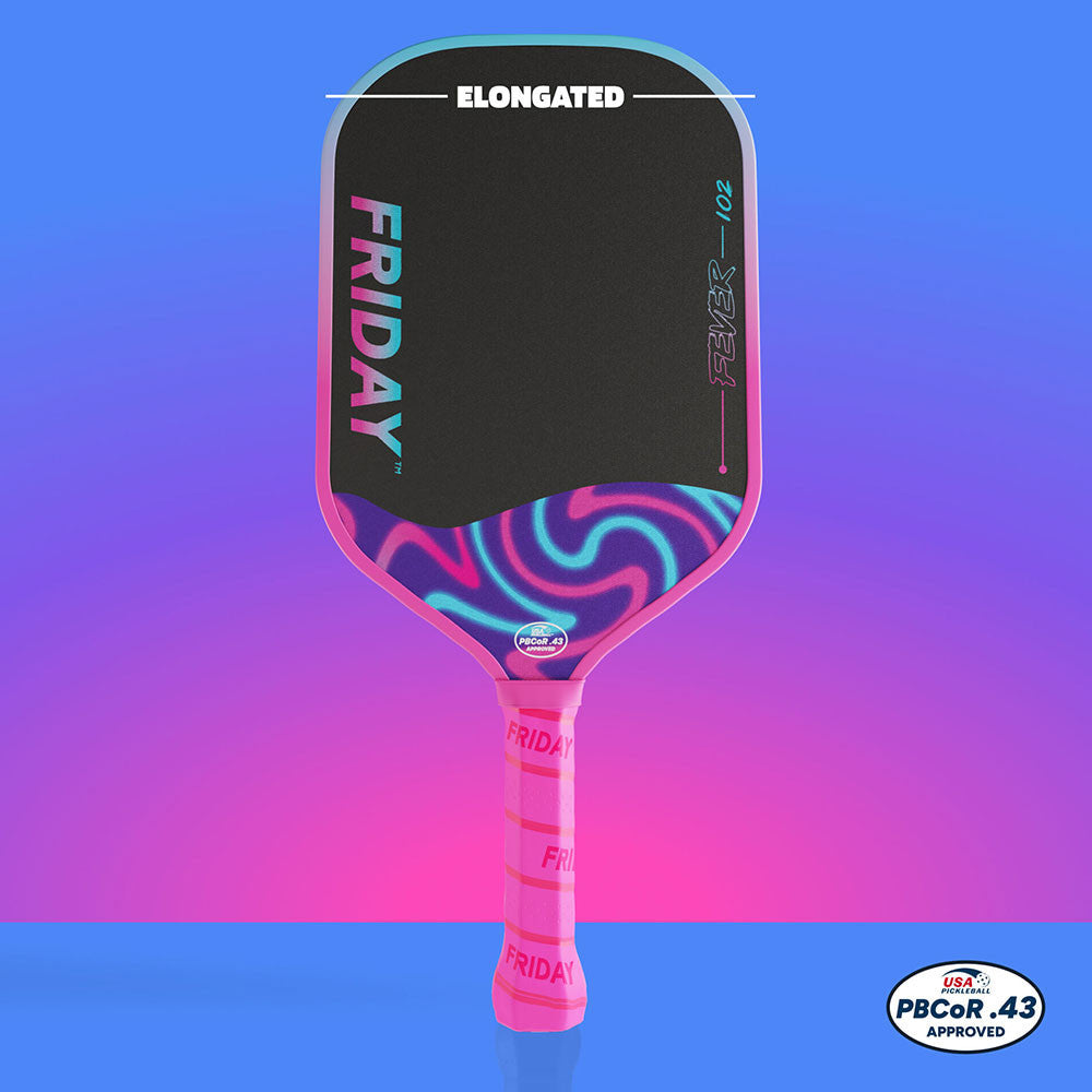 Pickleball FRIDAY Fever 102 Elongated Pickleball Paddle Stealth
