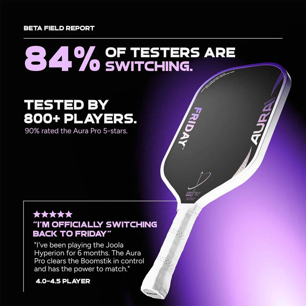 Pickleball FRIDAY Aura Pro Hybrid Pickleball Paddle Eclipse