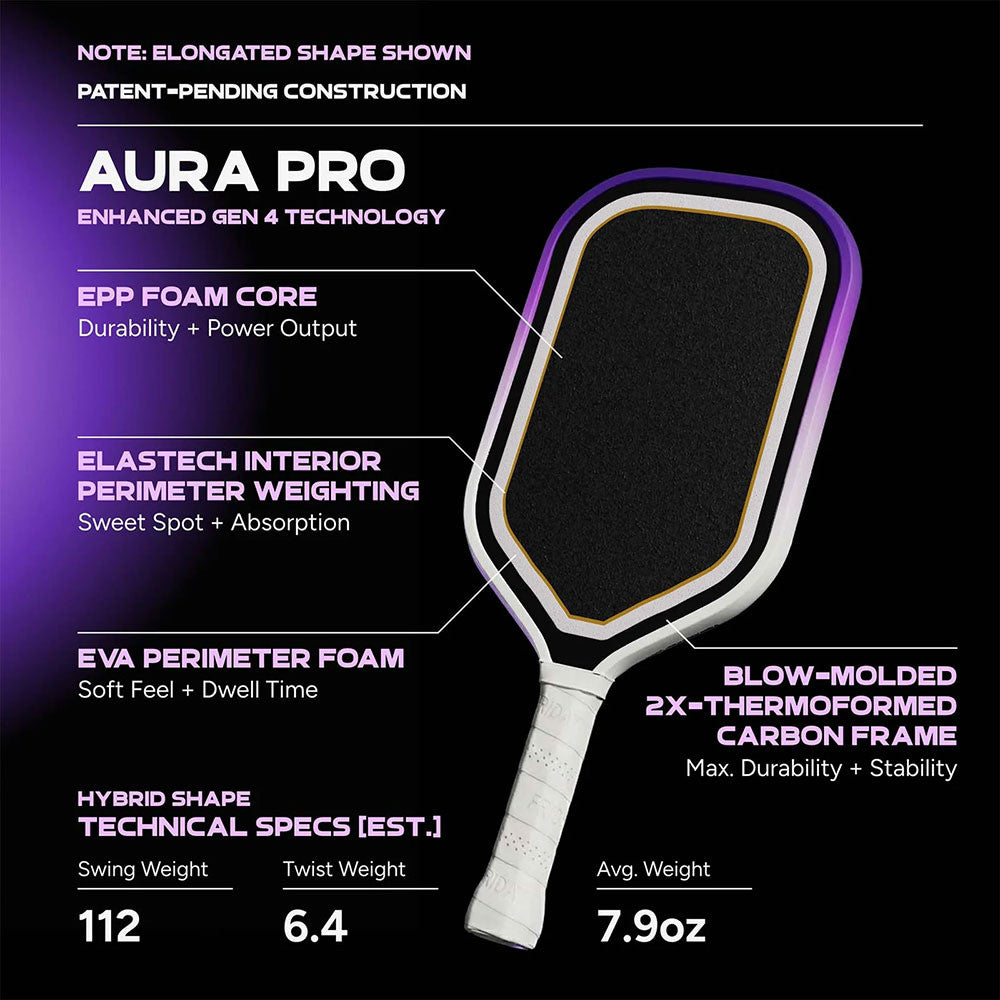 Pickleball FRIDAY Aura Pro Hybrid Pickleball Paddle Eclipse