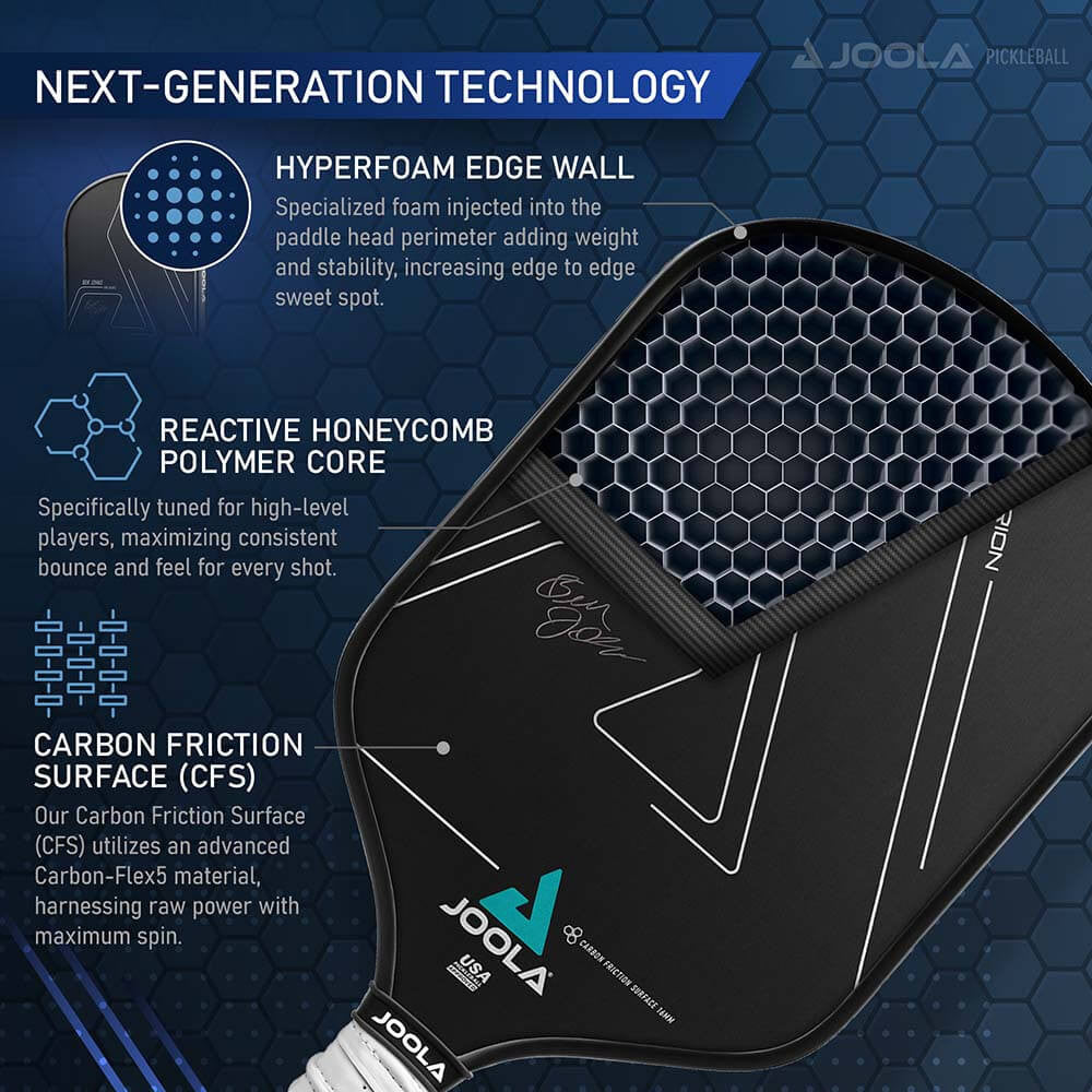 Pickleball JOOLA Ben Johns Hyperion CFS 16 Graphite Paddle